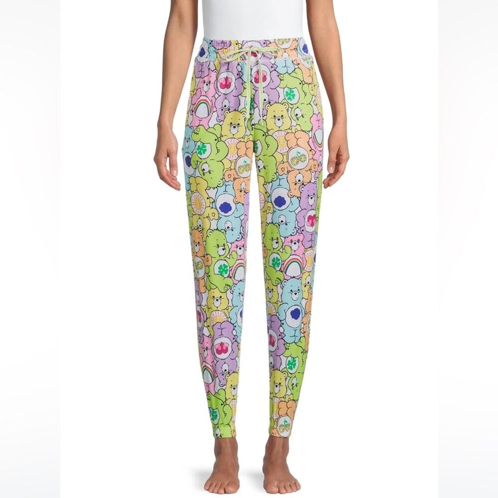 CARE BEARS Colorful Women's Sleep Joggers Size Medium Kidcore Loungewear
